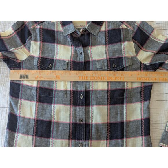 NWOT Toad & Co Re-Form Recycled Cotton Poly Flannel Shirt Barley Buffalo Check S - Picture 9 of 9